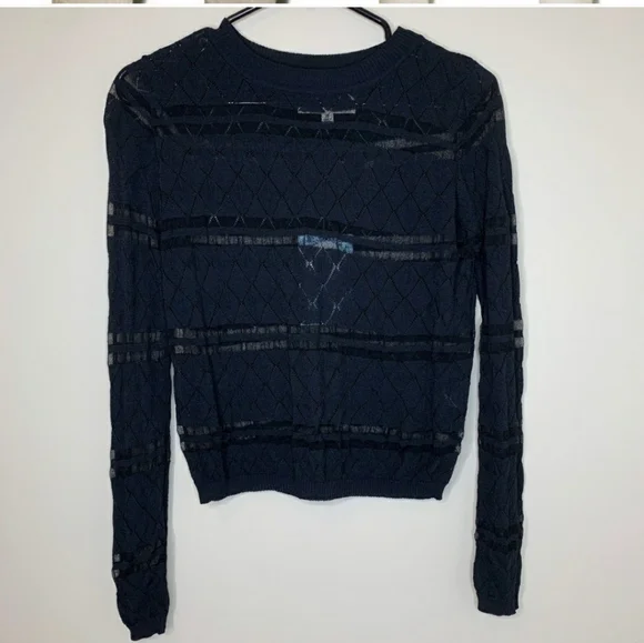 FOR LOVE & LEMONS KNITZ - Joni Knit Top - Host Pic! - Black S NWT - Picture 4 of 6